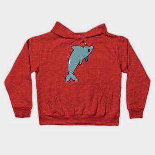 Dolphin with a Red Apple Kids Hoodie